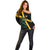 Custom Rugby Jamaica Crocs Off Shoulder Sweater Cool Runnings on Grass - Wonder Print Shop