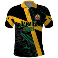 Custom Rugby Jamaica Crocs Polo Shirt Cool Runnings on Grass - Wonder Print Shop