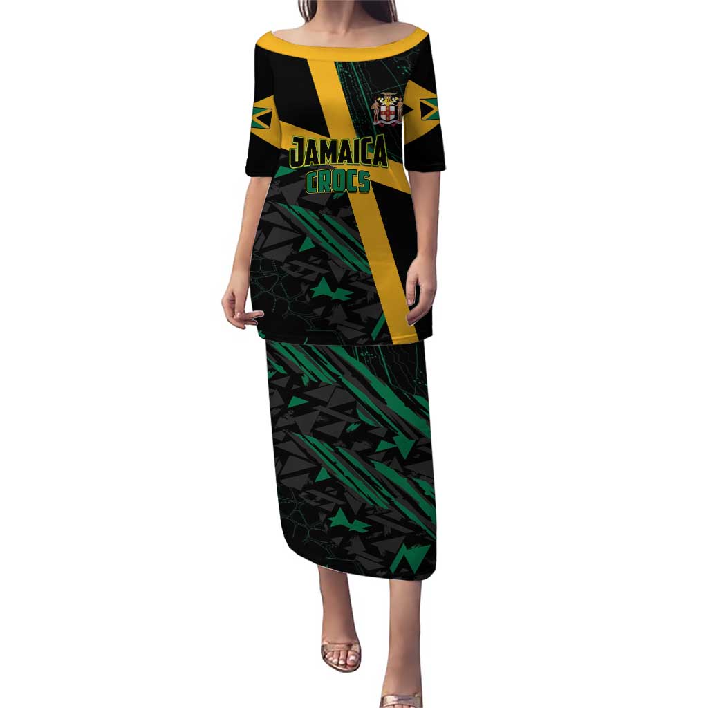 Custom Rugby Jamaica Crocs Puletasi Cool Runnings on Grass - Wonder Print Shop