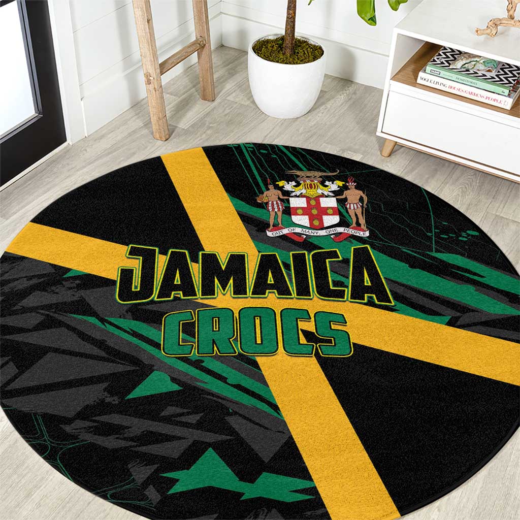 Rugby Jamaica Crocs Round Carpet Cool Runnings on Grass - Wonder Print Shop