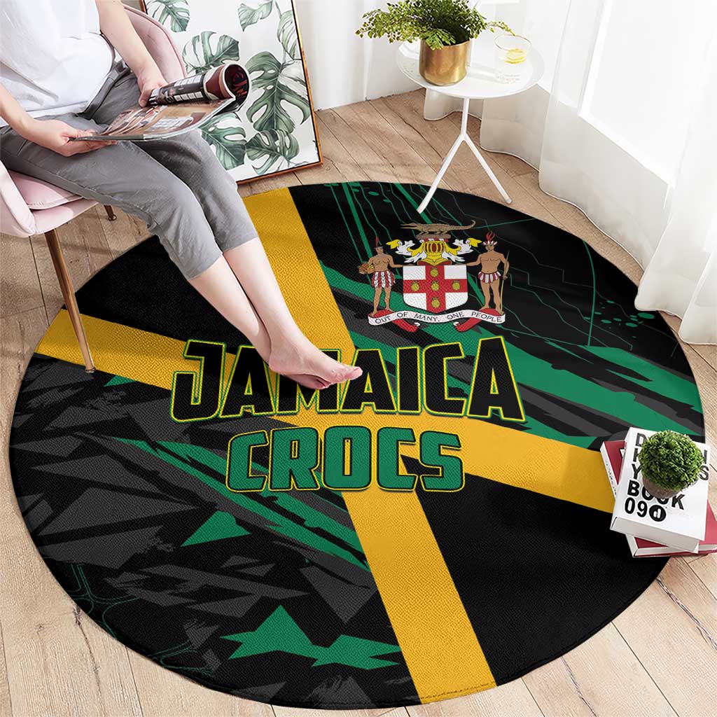 Rugby Jamaica Crocs Round Carpet Cool Runnings on Grass - Wonder Print Shop