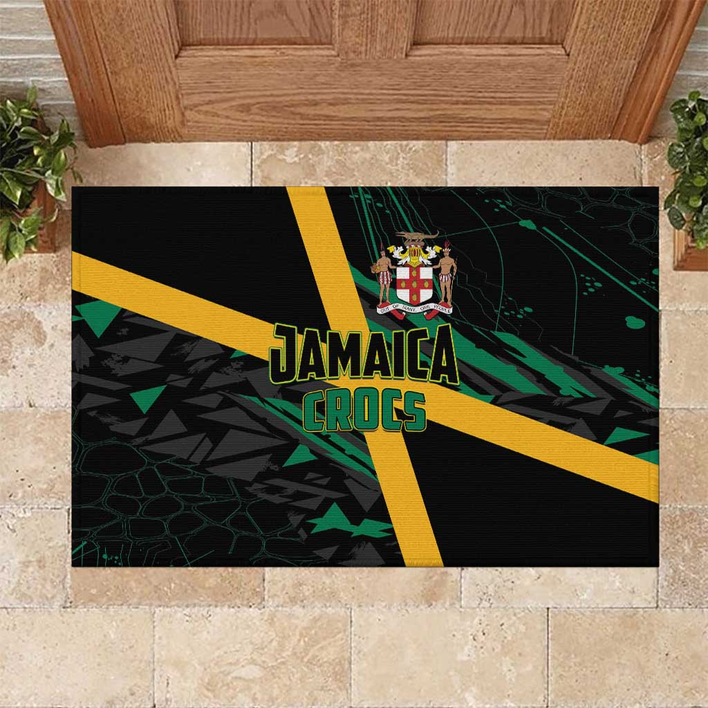 Rugby Jamaica Crocs Rubber Doormat Cool Runnings on Grass - Wonder Print Shop