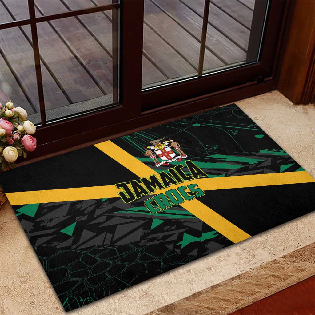 Rugby Jamaica Crocs Rubber Doormat Cool Runnings on Grass - Wonder Print Shop