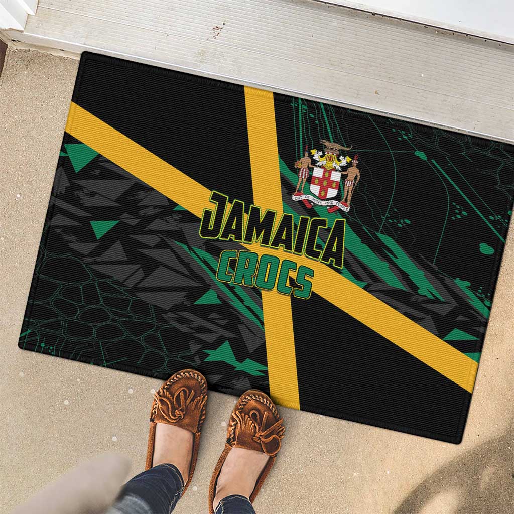 Rugby Jamaica Crocs Rubber Doormat Cool Runnings on Grass - Wonder Print Shop