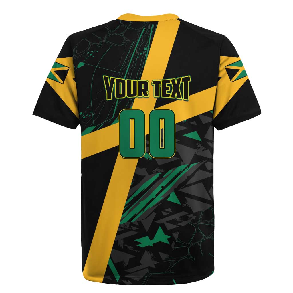 Custom Rugby Jamaica Crocs Rugby Jersey Cool Runnings on Grass - Wonder Print Shop