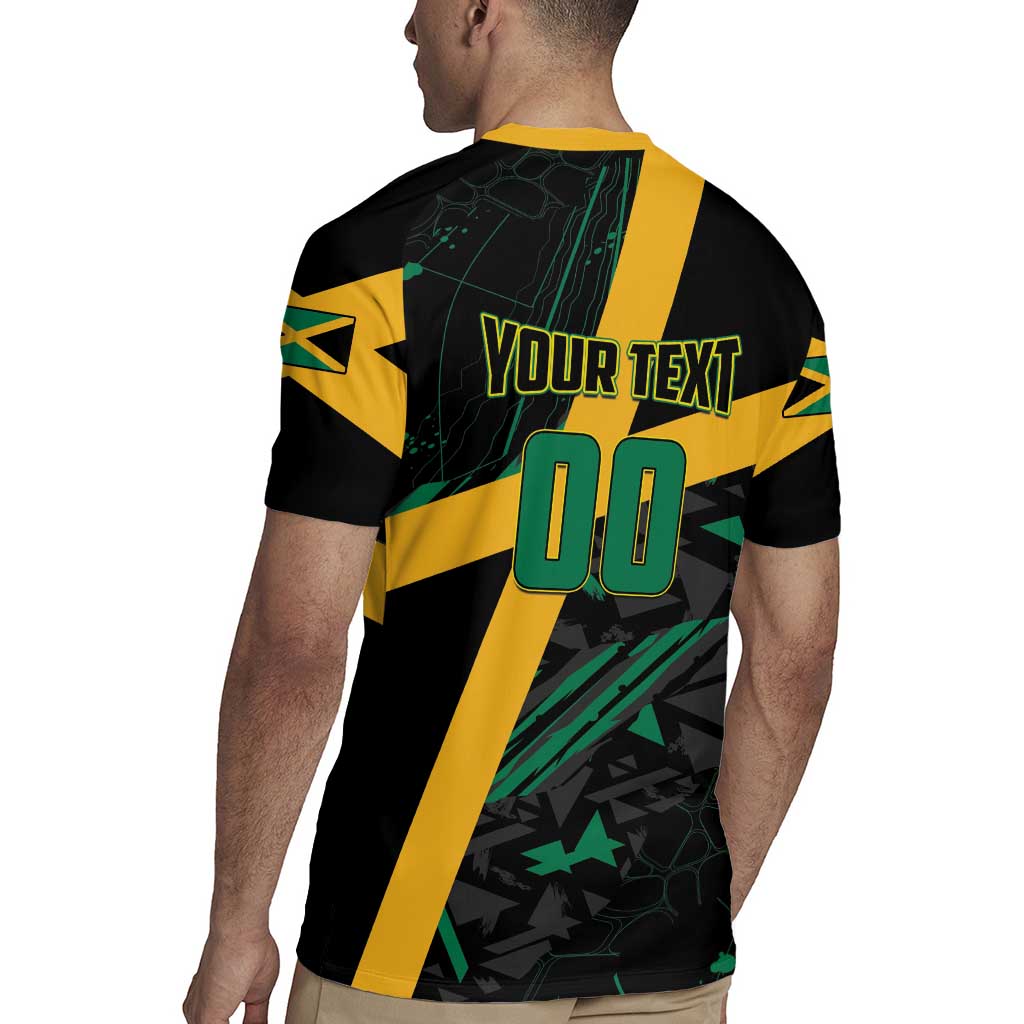 Custom Rugby Jamaica Crocs Rugby Jersey Cool Runnings on Grass - Wonder Print Shop