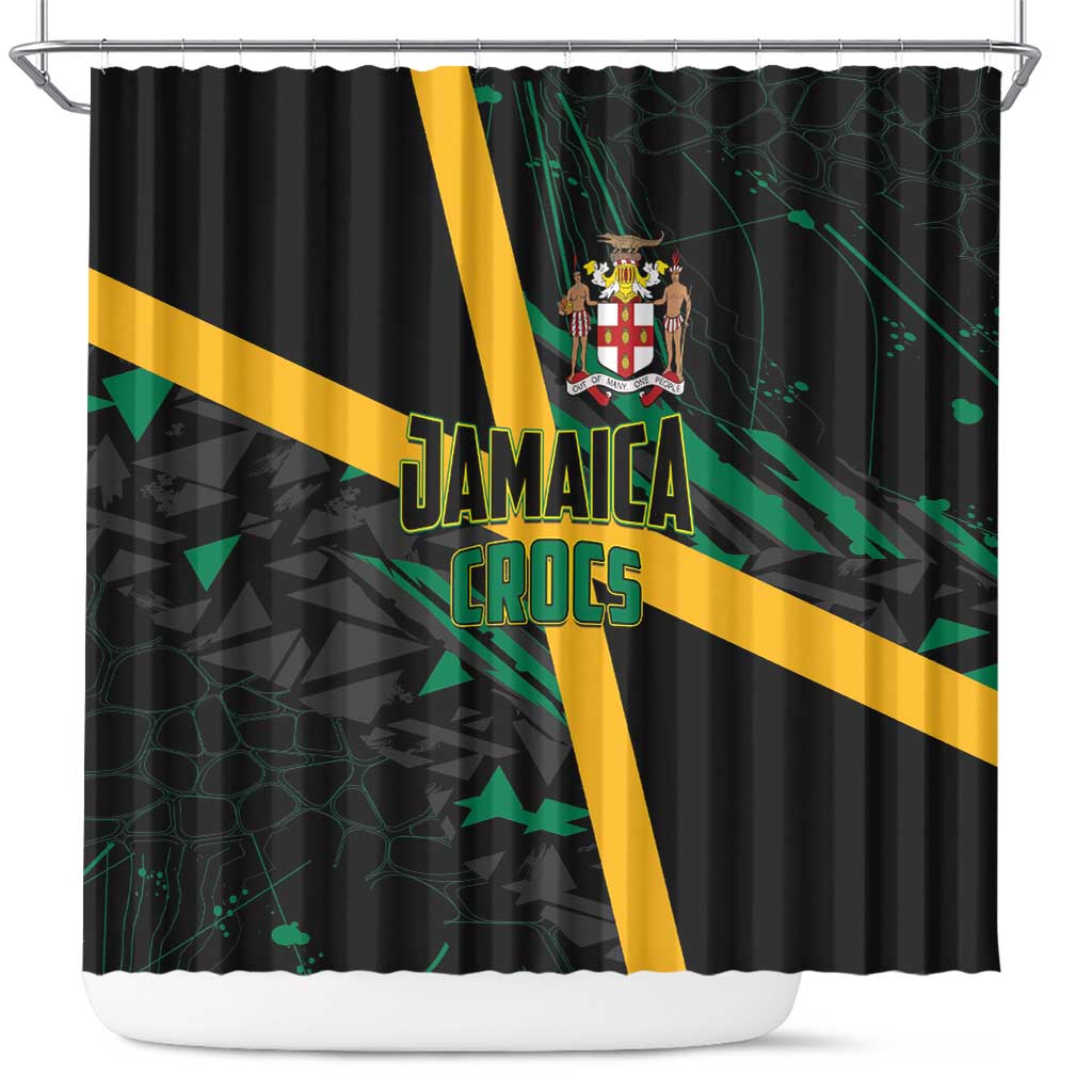 Rugby Jamaica Crocs Shower Curtain Cool Runnings on Grass - Wonder Print Shop