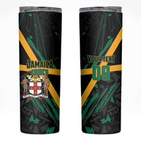 Custom Rugby Jamaica Crocs Skinny Tumbler Cool Runnings on Grass - Wonder Print Shop
