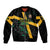Custom Rugby Jamaica Crocs Sleeve Zip Bomber Jacket Cool Runnings on Grass - Wonder Print Shop