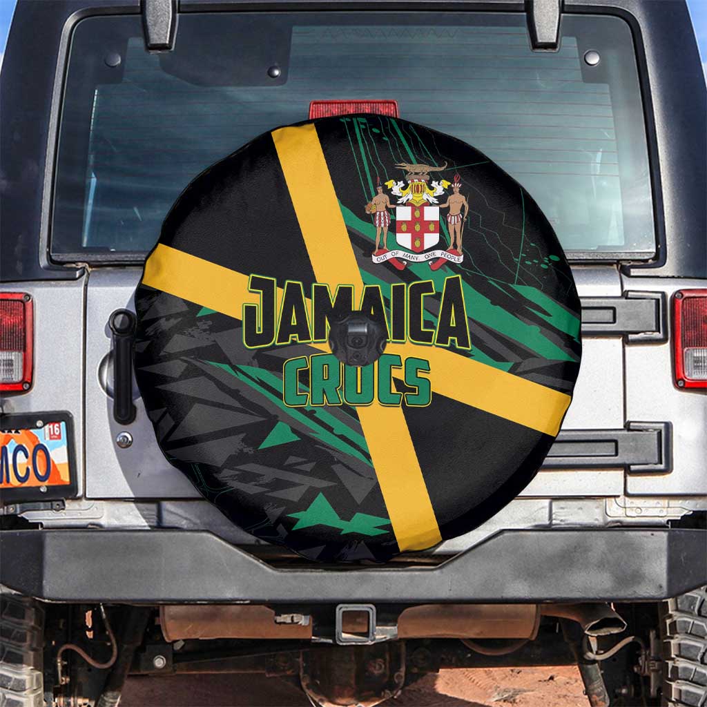Rugby Jamaica Crocs Spare Tire Cover Cool Runnings on Grass - Wonder Print Shop