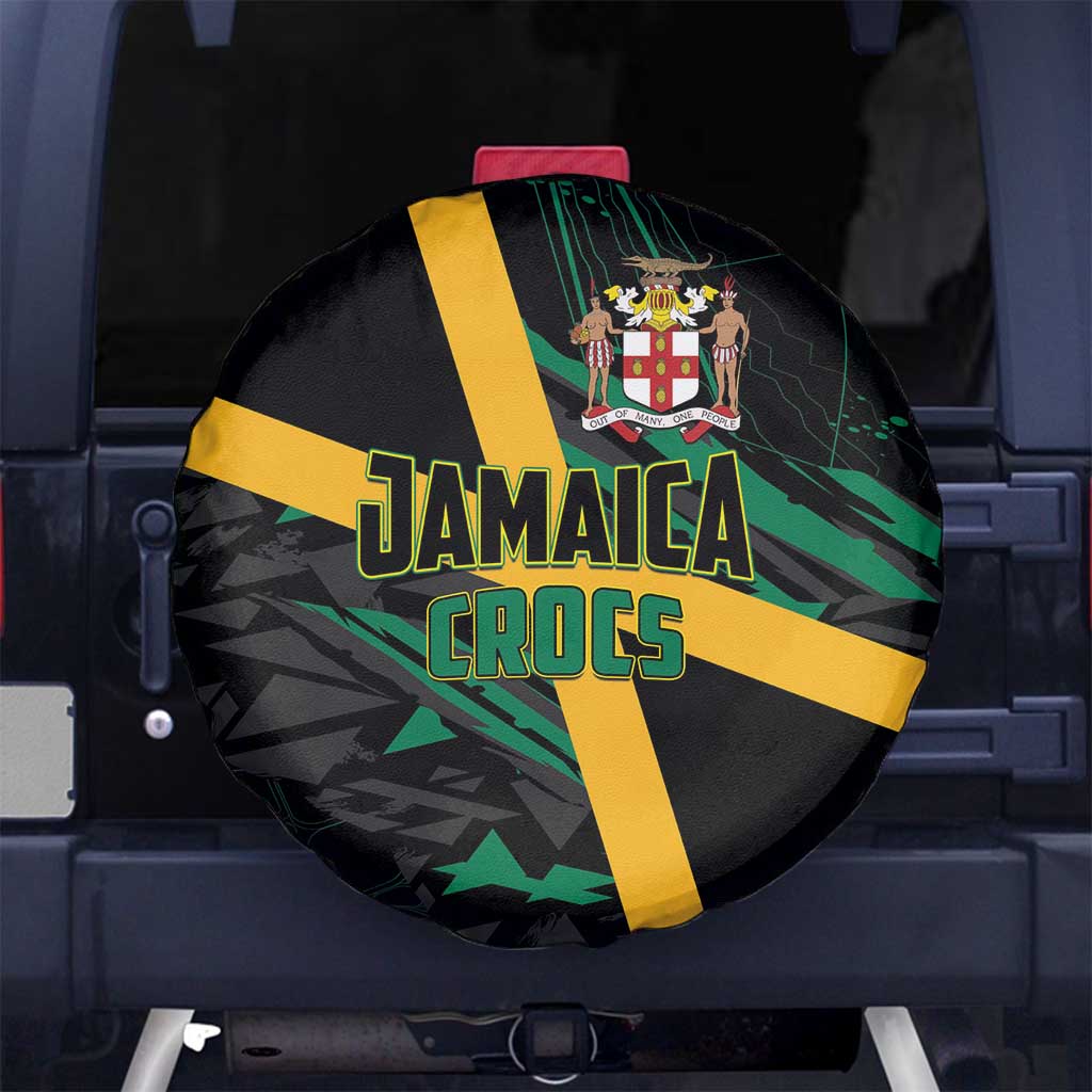 Rugby Jamaica Crocs Spare Tire Cover Cool Runnings on Grass - Wonder Print Shop