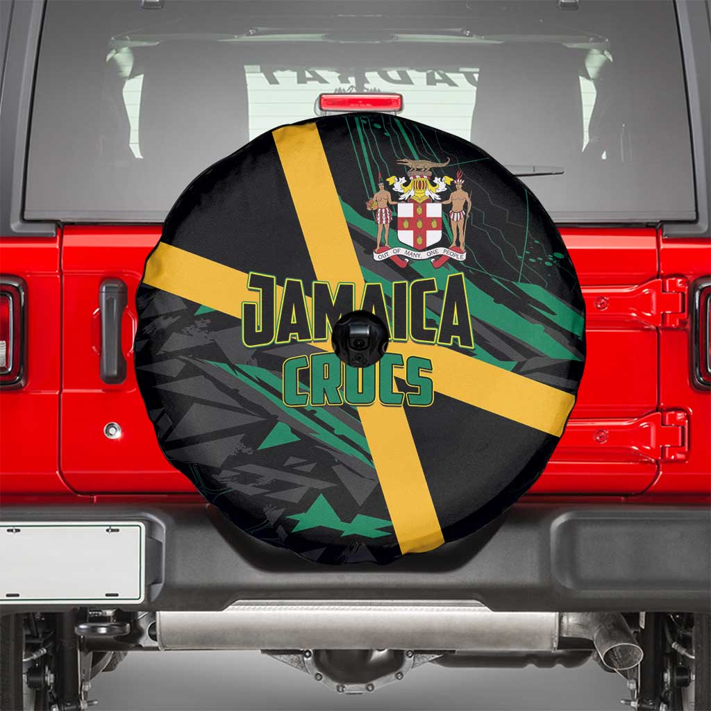 Rugby Jamaica Crocs Spare Tire Cover Cool Runnings on Grass - Wonder Print Shop