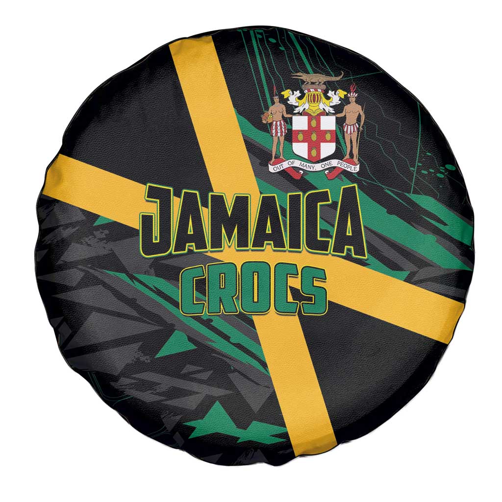 Rugby Jamaica Crocs Spare Tire Cover Cool Runnings on Grass - Wonder Print Shop
