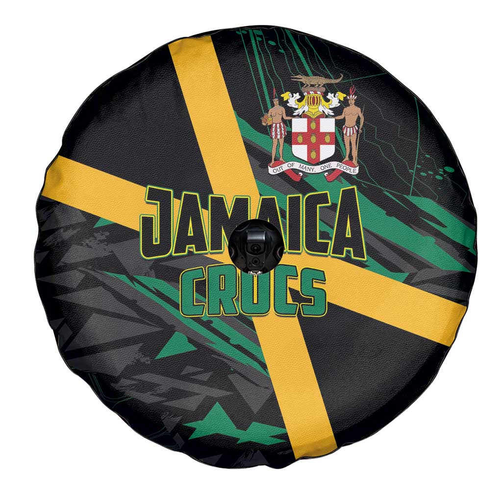 Rugby Jamaica Crocs Spare Tire Cover Cool Runnings on Grass - Wonder Print Shop