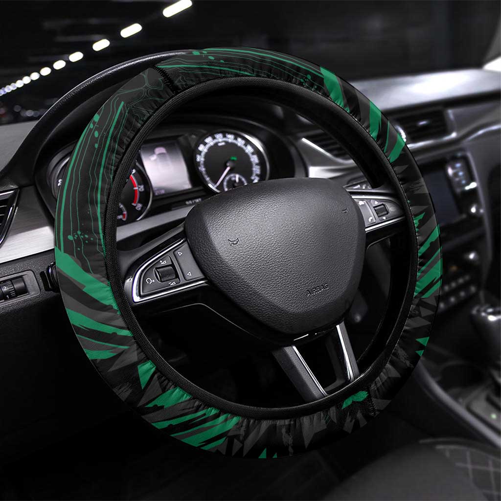 Rugby Jamaica Crocs Steering Wheel Cover Cool Runnings on Grass - Wonder Print Shop