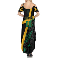Custom Rugby Jamaica Crocs Summer Maxi Dress Cool Runnings on Grass - Wonder Print Shop