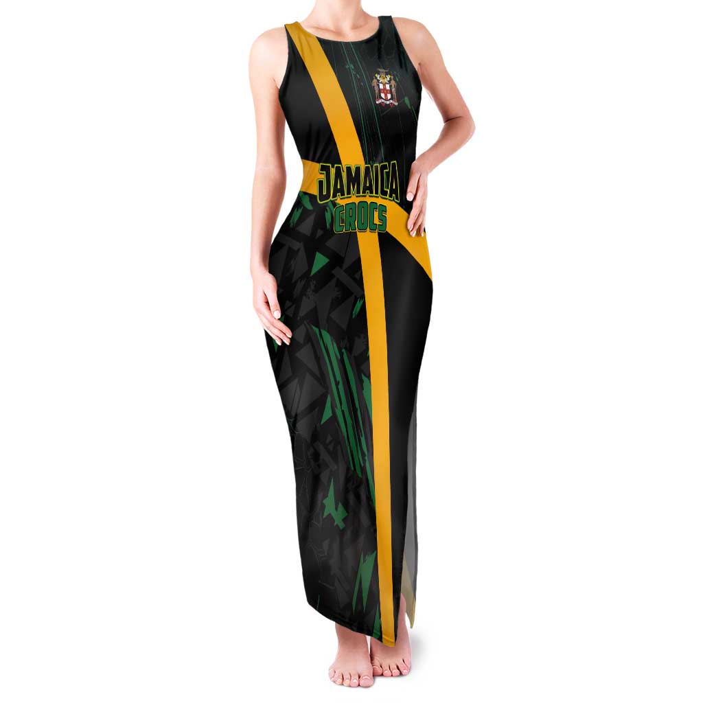 Custom Rugby Jamaica Crocs Tank Maxi Dress Cool Runnings on Grass - Wonder Print Shop
