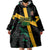 Custom Rugby Jamaica Crocs Wearable Blanket Hoodie Cool Runnings on Grass - Wonder Print Shop
