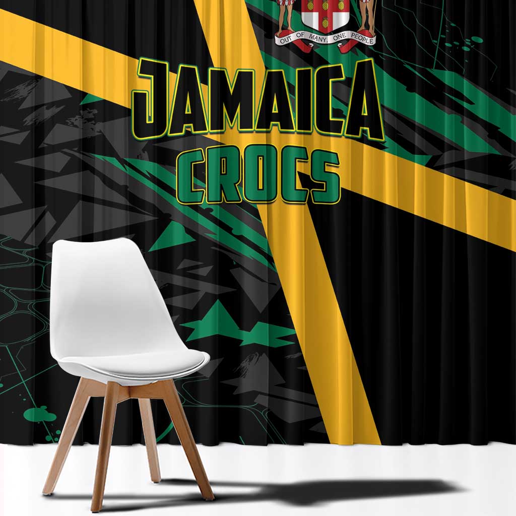 Rugby Jamaica Crocs Window Curtain Cool Runnings on Grass - Wonder Print Shop