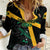 Custom Rugby Jamaica Crocs Women Casual Shirt Cool Runnings on Grass - Wonder Print Shop