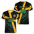 Custom Rugby Jamaica Crocs Women V-Neck T-Shirt Cool Runnings on Grass - Wonder Print Shop