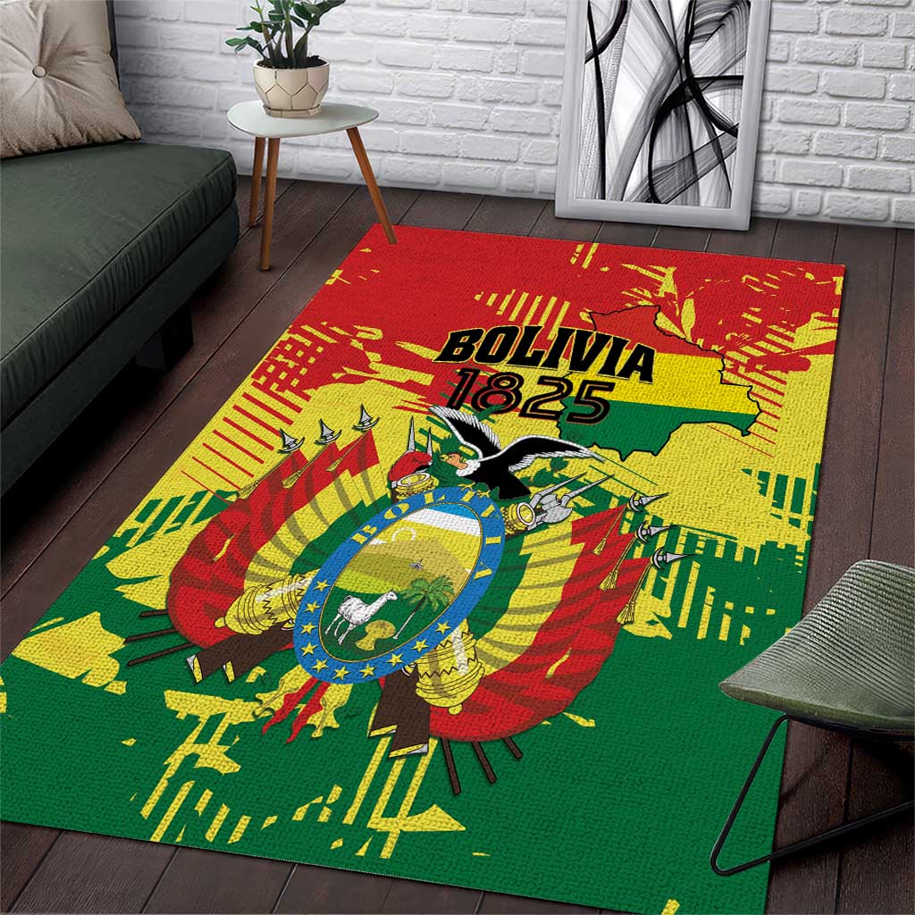 Bolivia 1825 Area Rug Coat Of Arms Flag Colors - Wonder Print Shop