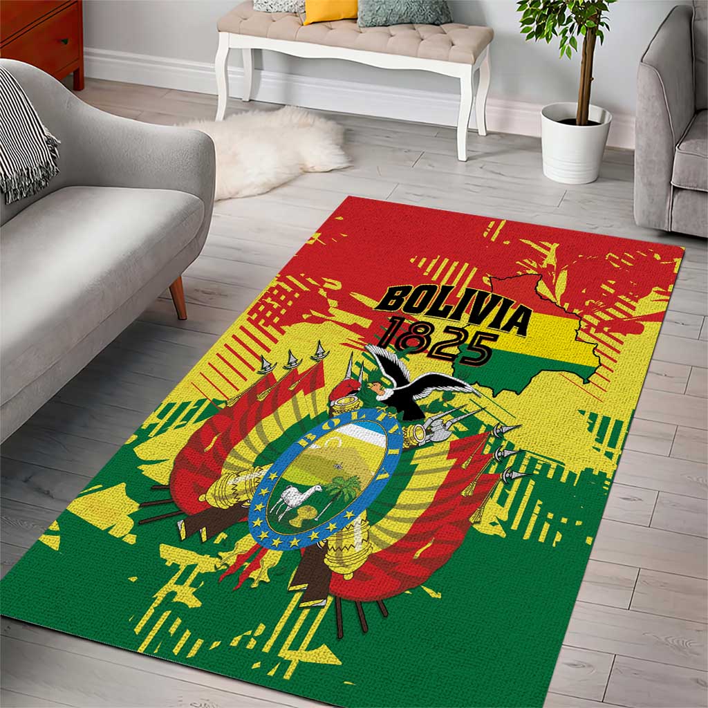 Bolivia 1825 Area Rug Coat Of Arms Flag Colors - Wonder Print Shop