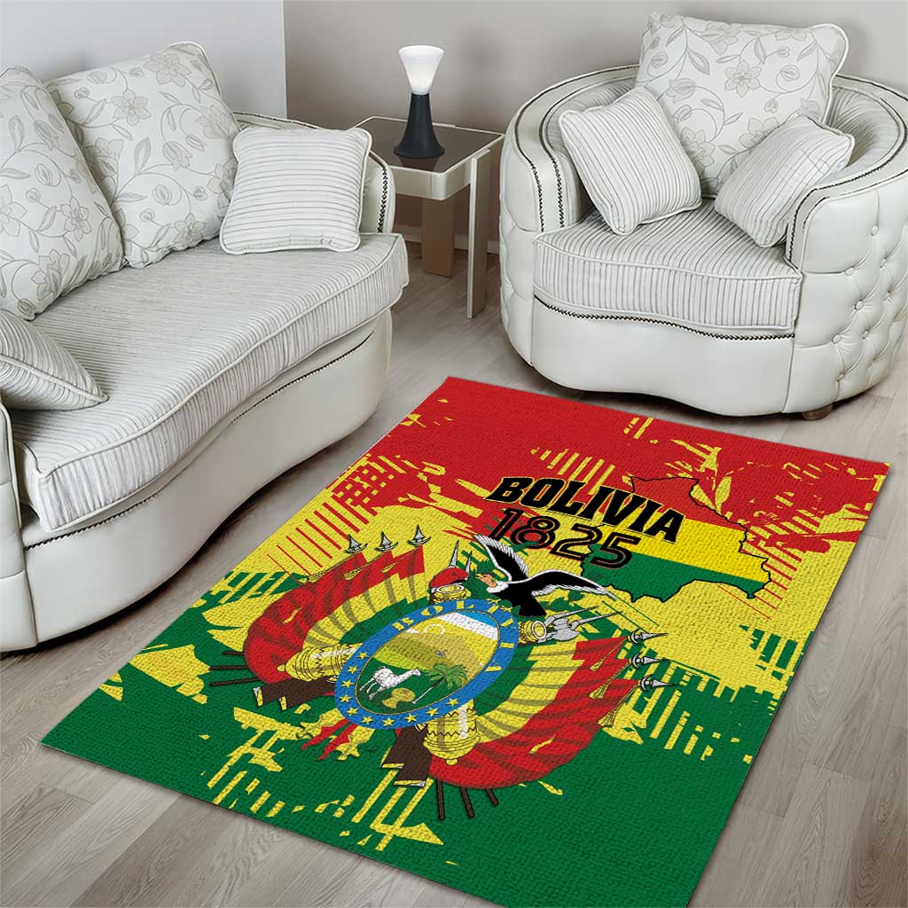 Bolivia 1825 Area Rug Coat Of Arms Flag Colors - Wonder Print Shop