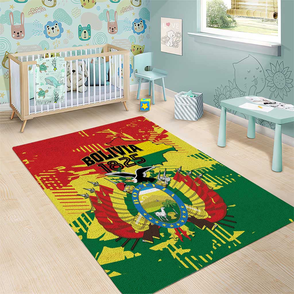 Bolivia 1825 Area Rug Coat Of Arms Flag Colors - Wonder Print Shop