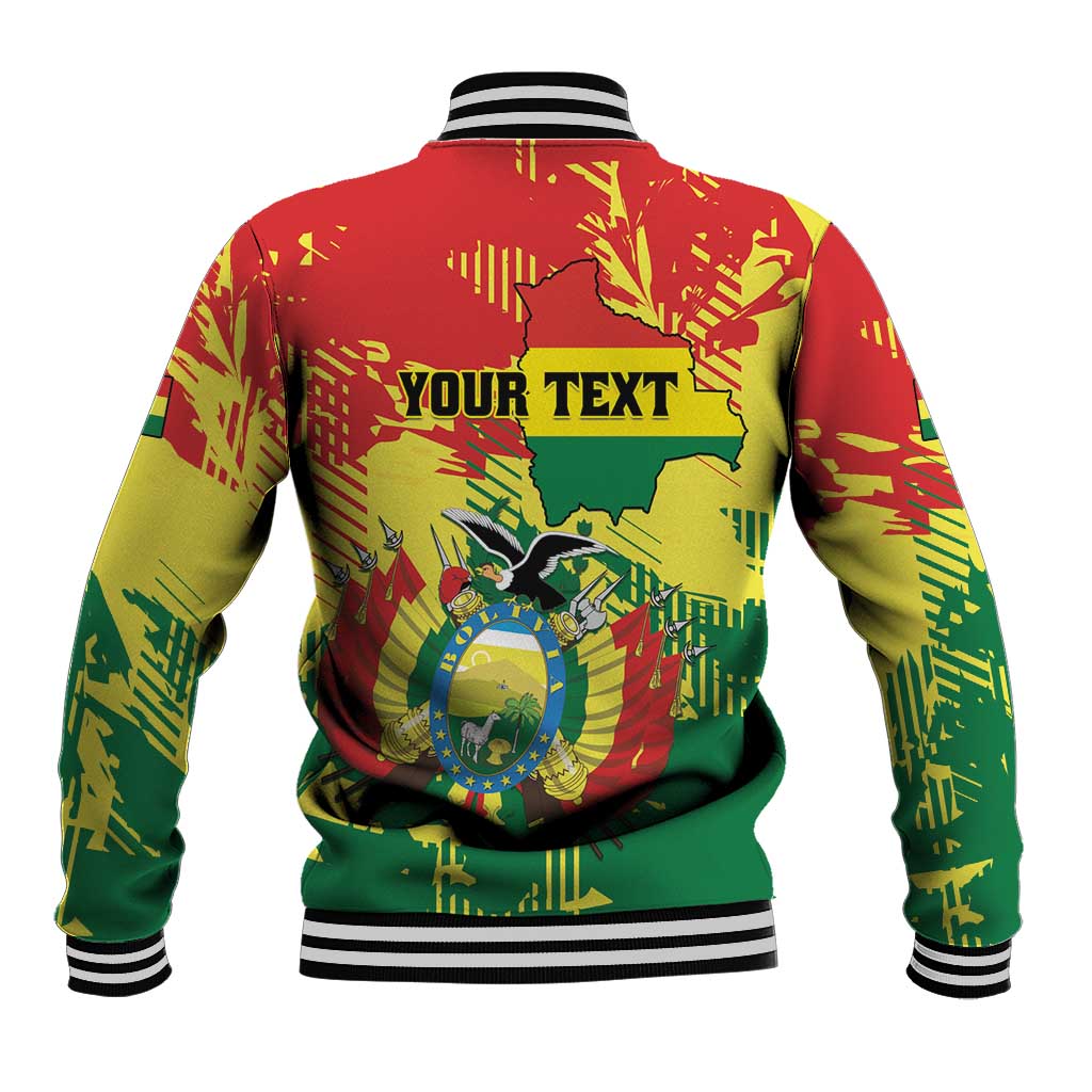 Personalized Bolivia 1825 Baseball Jacket Coat Of Arms Flag Colors - Wonder Print Shop