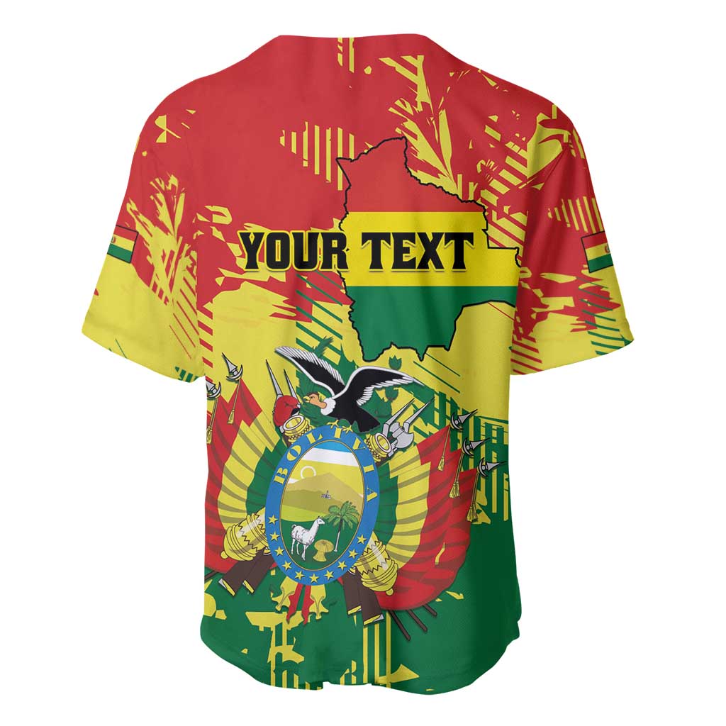 Personalized Bolivia 1825 Baseball Jersey Coat Of Arms Flag Colors - Wonder Print Shop