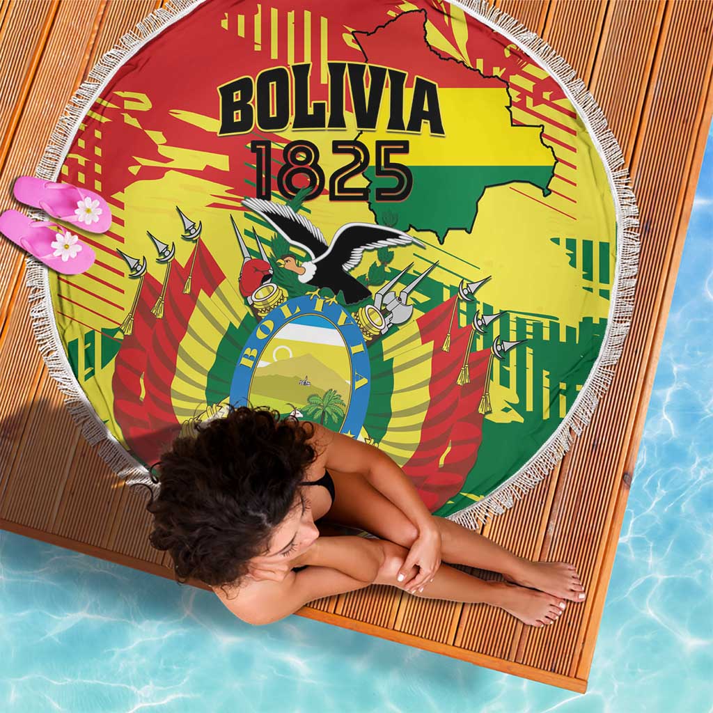 Bolivia 1825 Beach Blanket Coat Of Arms Flag Colors - Wonder Print Shop