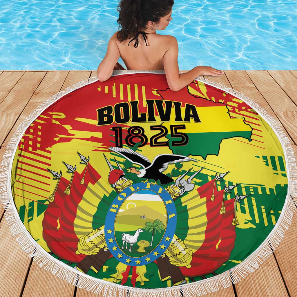 Bolivia 1825 Beach Blanket Coat Of Arms Flag Colors - Wonder Print Shop
