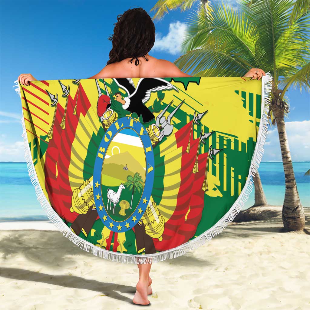 Bolivia 1825 Beach Blanket Coat Of Arms Flag Colors - Wonder Print Shop