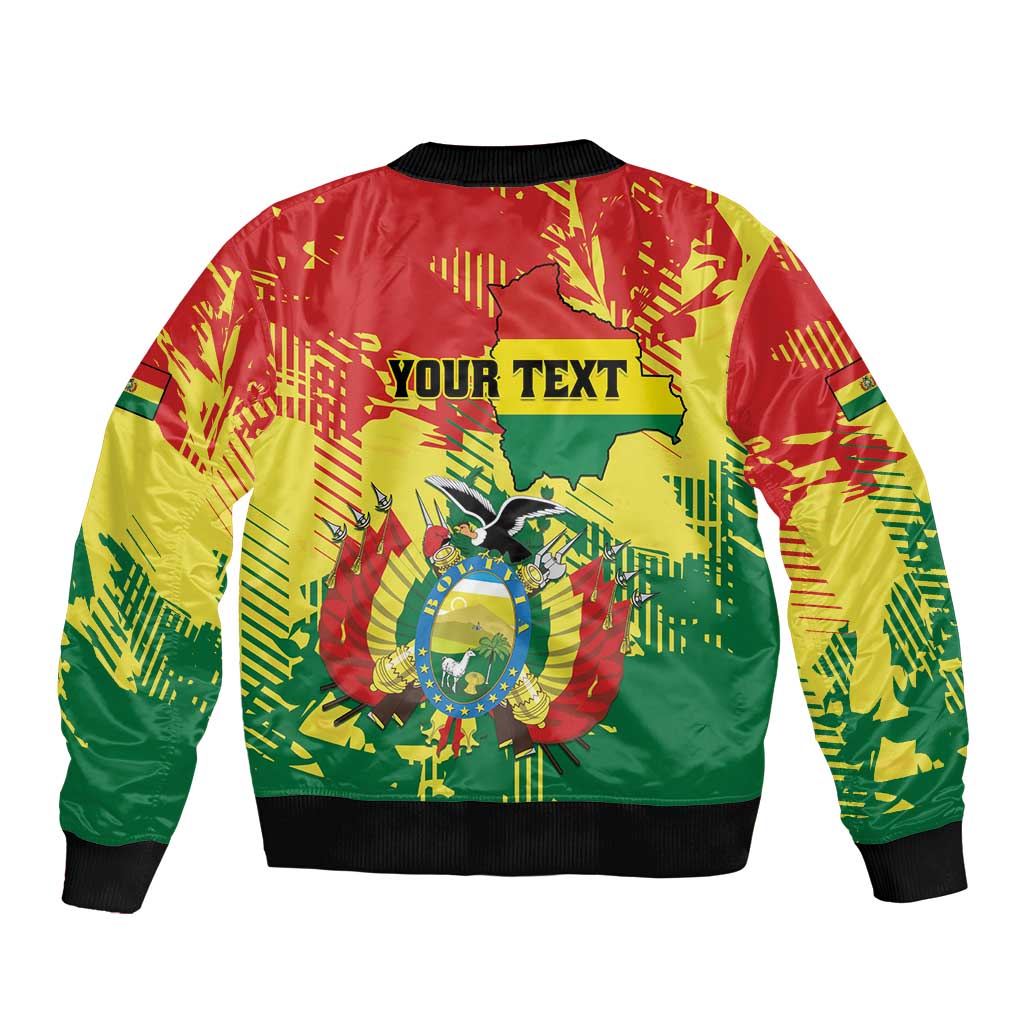 Personalized Bolivia 1825 Bomber Jacket Coat Of Arms Flag Colors - Wonder Print Shop