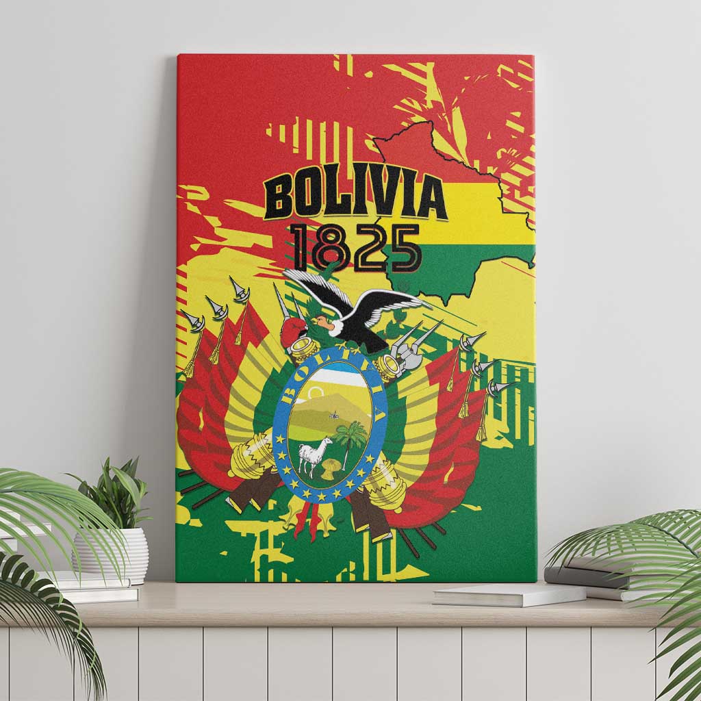 Bolivia 1825 Canvas Wall Art Coat Of Arms Flag Colors - Wonder Print Shop