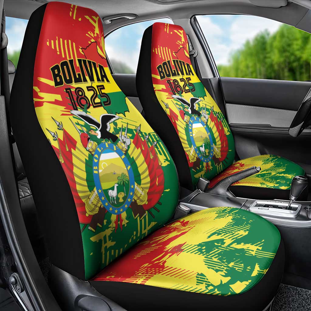 Bolivia 1825 Car Seat Cover Coat Of Arms Flag Colors - Wonder Print Shop