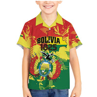 Personalized Bolivia 1825 Family Matching Mermaid Dress and Hawaiian Shirt Coat Of Arms Flag Colors - Wonder Print Shop