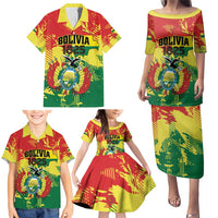 Personalized Bolivia 1825 Family Matching Puletasi and Hawaiian Shirt Coat Of Arms Flag Colors - Wonder Print Shop