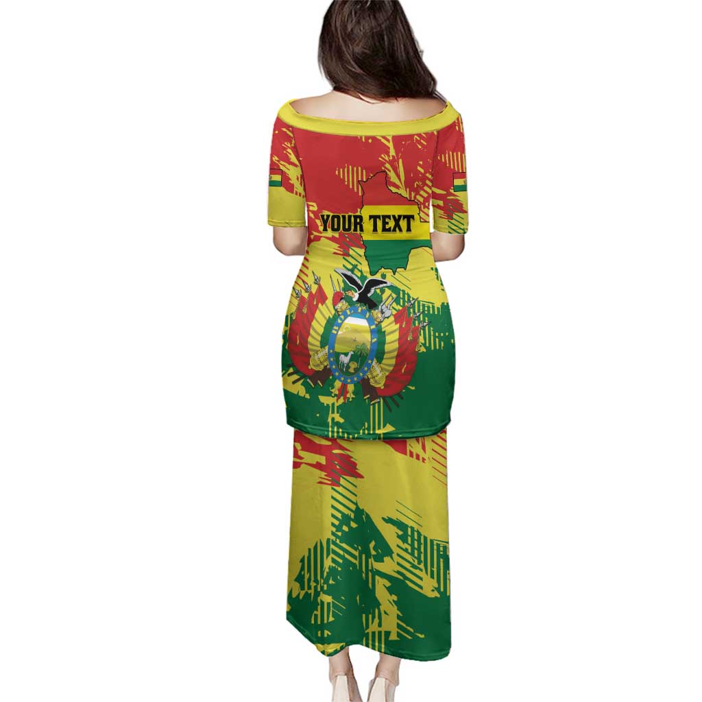 Personalized Bolivia 1825 Family Matching Puletasi and Hawaiian Shirt Coat Of Arms Flag Colors - Wonder Print Shop