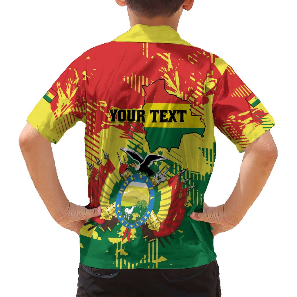 Personalized Bolivia 1825 Family Matching Summer Maxi Dress and Hawaiian Shirt Coat Of Arms Flag Colors - Wonder Print Shop