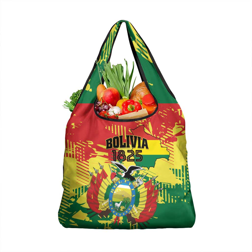 Bolivia 1825 Grocery Bag Coat Of Arms Flag Colors - Wonder Print Shop