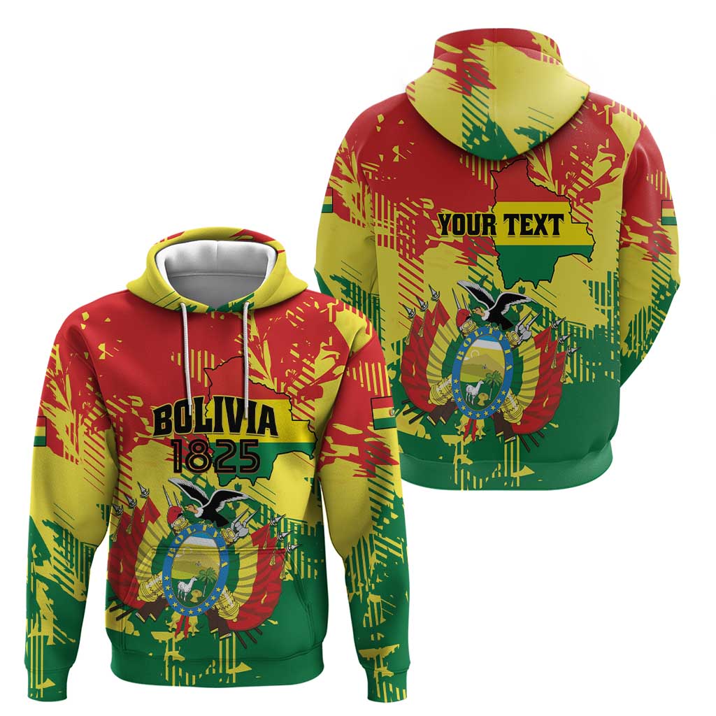 Personalized Bolivia 1825 Hoodie Coat Of Arms Flag Colors - Wonder Print Shop