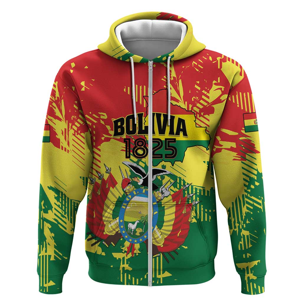 Personalized Bolivia 1825 Hoodie Coat Of Arms Flag Colors - Wonder Print Shop