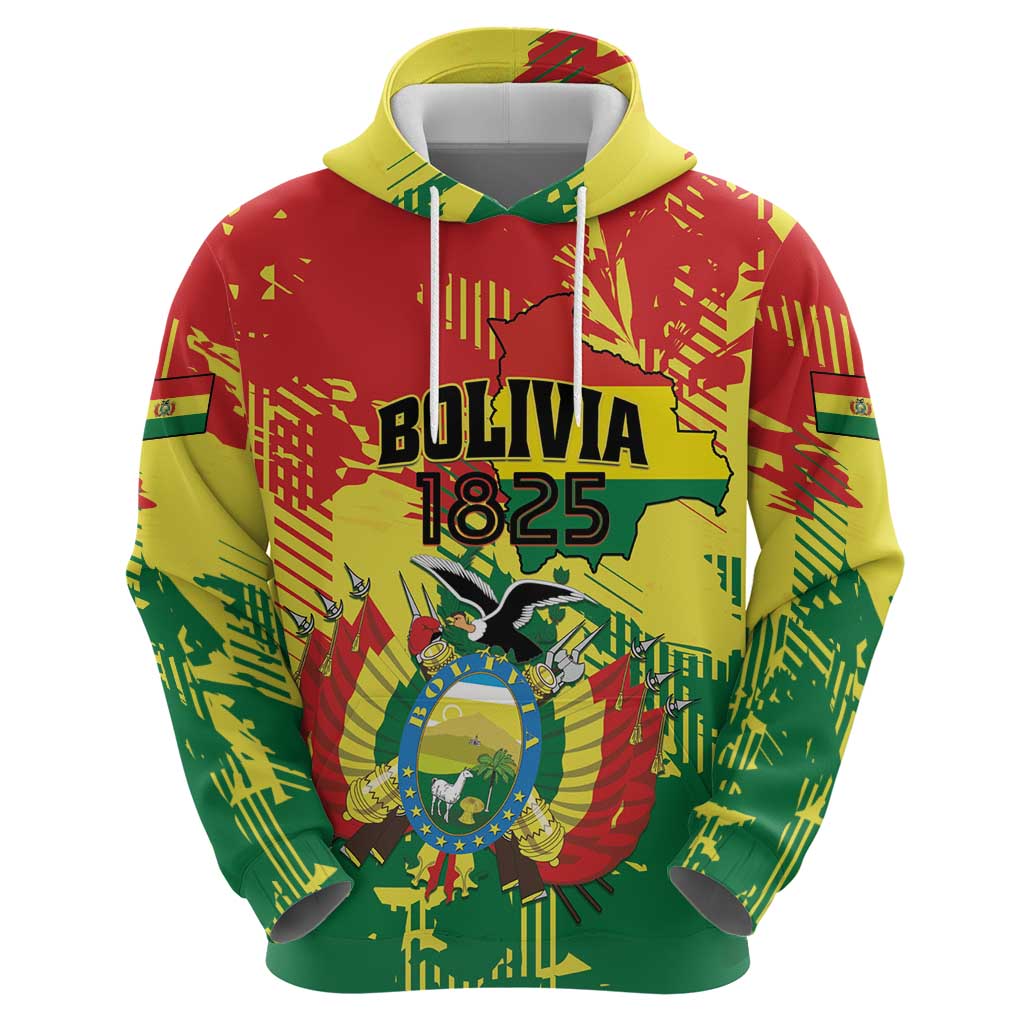 Personalized Bolivia 1825 Hoodie Coat Of Arms Flag Colors - Wonder Print Shop