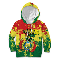 Personalized Bolivia 1825 Kid Hoodie Coat Of Arms Flag Colors - Wonder Print Shop