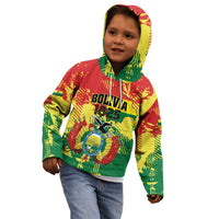 Personalized Bolivia 1825 Kid Hoodie Coat Of Arms Flag Colors - Wonder Print Shop