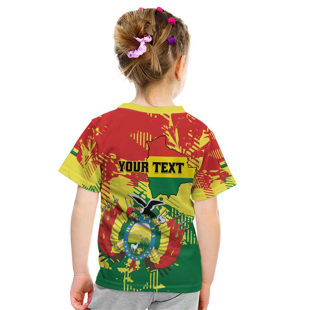 Personalized Bolivia 1825 Kid T Shirt Coat Of Arms Flag Colors - Wonder Print Shop