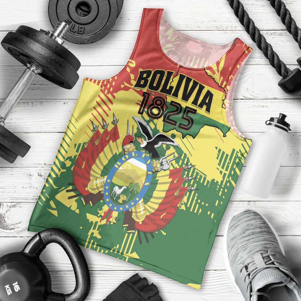 Personalized Bolivia 1825 Men Tank Top Coat Of Arms Flag Colors - Wonder Print Shop