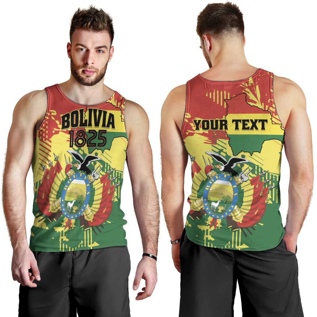 Personalized Bolivia 1825 Men Tank Top Coat Of Arms Flag Colors - Wonder Print Shop